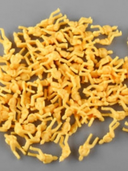 คน สเกล 1:75 ท่านั่ง สีพื้น(สีส้ม) คละ / 50 คน