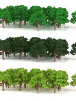 ต้นไม้ สเกล 1:300 คละสี 75 ต้น 4 ซ.ม.