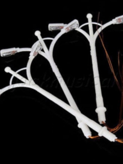 เสาไฟถนนสองกิ่ง 6V สูง 7 ซ.ม. (สเกล 1:150) / 5 ต้น