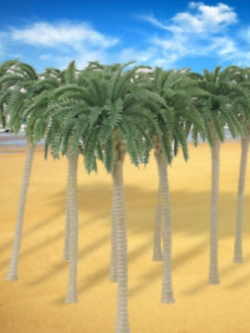 ต้นมะพร้าว (สเกล 1:150) สูง 7 ซ.ม. / 10 ต้น