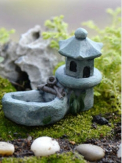 อ่างน้ำสวนญี่ปุ่น สีฟ้า