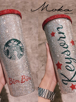 แก้วสตาร์บัคติดเพชร Size Venti 24 Oz.