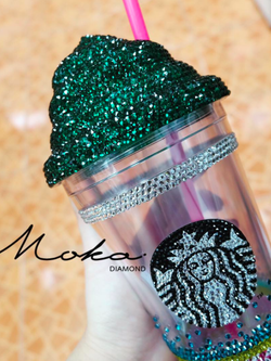 แก้ว Starbucks ติดเพชร ขนาด Grande size 16 oz.