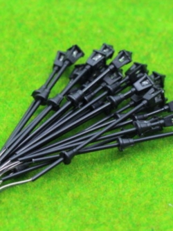 เสาไฟทางเดินสีดำ โคมเดี่ยว 12-18V สูง 7 ซ.ม. / ชุด 5 ต้น