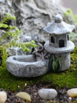 อ่างน้ำสวนญี่ปุ่น สีเทา