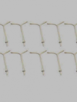 เสาไฟถนน 2 กิ่ง สีขาว สูง 2.8 ซ.ม. / 5 ต้น