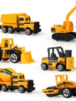 รถงานก่อสร้างคละแบบ (พลาสติก) / ชุด 6 คัน