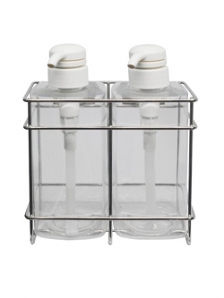 ตะแกรงสแตนเลส 2ช่อง พร้อมขวดปั้ม 500ml.
