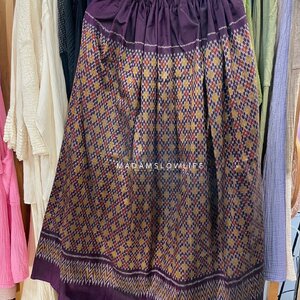 กระโปรงผ้าไหมมัดหมี่ Size F