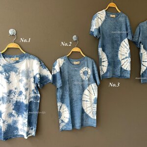 เสื้อยืดคอตตอน มัดย้อมคราม มีSize:S,M,L,XL,2XL