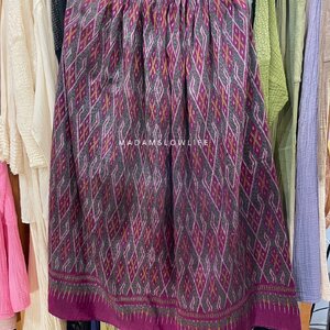 กระโปรงผ้าไหมมัดหมี่ Size F