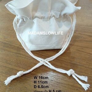 (รับผลิตออเดอร์) กระเป๋าผ้า Eco-bag ขนาด W 16 cm* H 11 cm * D 6.5 cm พื้นที่ปากกระเป๋า H 5 cm