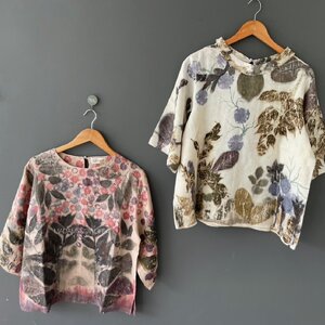 เสื้อลินิน ECO Print Size อก 46 นิ้ว