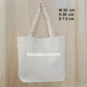 (รับผลิตออเดอร์) กระเป๋าผ้า Eco-bag ขนาด W 30 cm* H 26 cm * D 7.5 cm