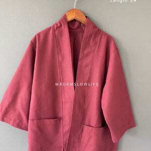 เสื้อคลุม คอตตอน ผ้าคอตตอนมีเทกเจอร์ Size:F