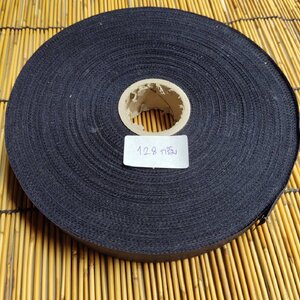 ผ้ากุ๊น ผ้าสปันบอน สีกรม กว้าง 2.5cm