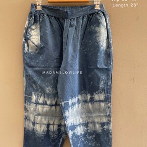 กางเกง5ส่วน ผ้าคอตตอนมัดย้อมสีปลอดสารพิษ Size:M L