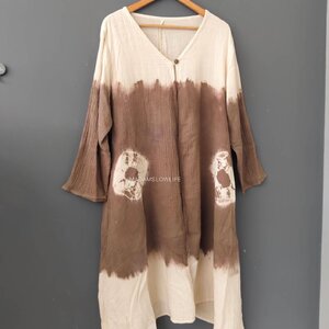เสื้อคลุมมัดย้อมสีน้ำตาล Size: F