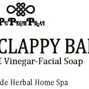 HAPPY CLAPPY BAR สบู่ล้างหน้าสูตรน้ำส้มควันไม้โกงกาง 50 g. Mangrove Vinegar Facial Soap Bar 50 g.