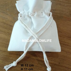 (รับผลิตออเดอร์) กระเป๋าผ้า Eco-bag ขนาด W 13 cm* H 11 cm พื้นที่ปากกระเป๋า H 4 cm