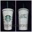 แก้ว Starbucks ติดเพชร ขนาด Grande 16 oz. สีขาวใส