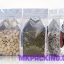 ถุงเมทัลไลท์ หน้าใส หลังเงิน ขยายข้าง ซิปล็อค ตั้งได้ ขนาด 12x22+5cm