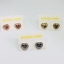 MK Pave Logo Heart Earrings