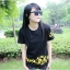 เสื้อยืดแขนสั้น ลอว์สีดำ