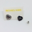 MK Pave Logo Heart Earrings