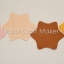 ตัวตัดสักหลาดรูปดาวกระจายขนาด 5.5 ซม. สีชมพูอ่อน น้ำตาลอ่อน