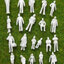 คนจิ๋ว คละแบบ สเกล 1:87 (HO/TT scale) / 100 คน ไม่เพ้นท์สี