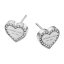 MK Pave Logo Heart Earrings