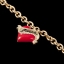 Gues Heart Golden Chain Bracelet