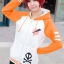เสื้อฮู้ดรีบอร์น ชุดซึนะ (สีส้มขาว)