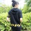 เสื้อฮู้ดวันพีชแขนสั้น ลอว์ดำ