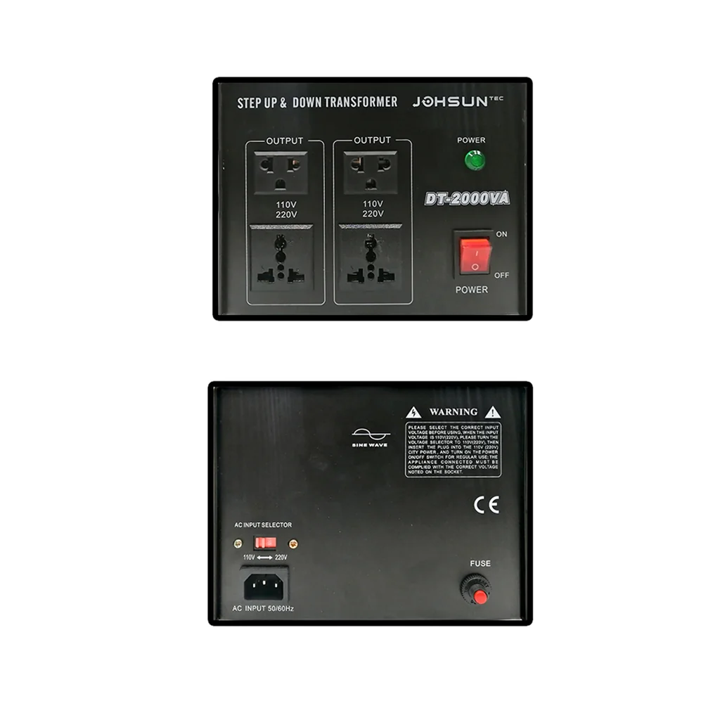 หม้อแปลงปรับแรงดันไฟฟ้า Step up & down transformer 220v-110v 2000w ยี่ห้อ JOHSUN