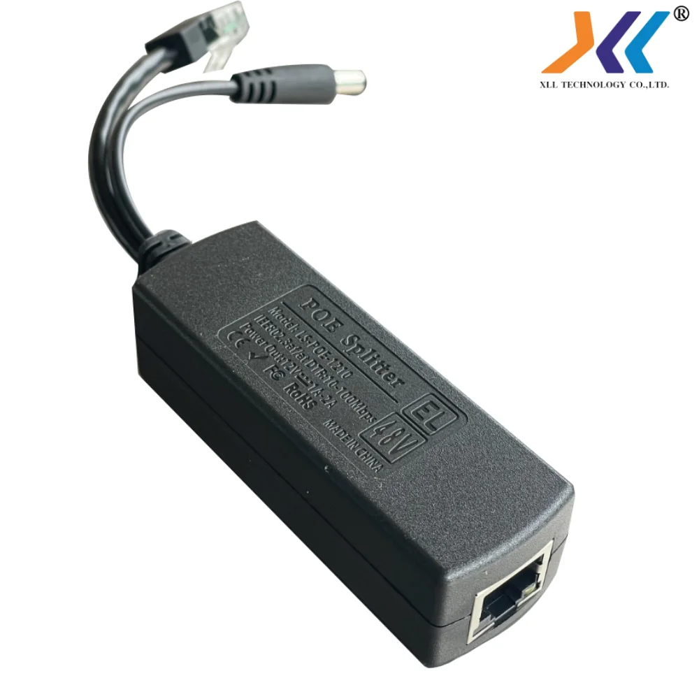 POE splitter 48v to 12v + LAN 10/100Mbps ตัวแยกไฟและสัญญาณเน็ต ใช้กับกล้องวงจรปิด