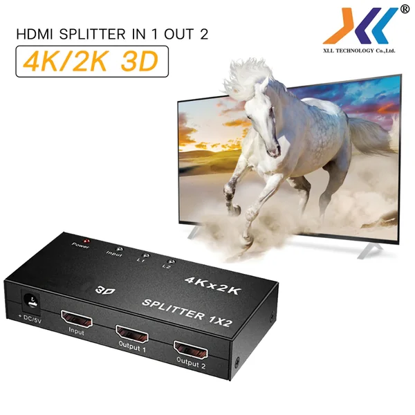 กล่องแปลงสัญญาณ HDMI Splitter เข้า 1 ออก 2 4K image 2