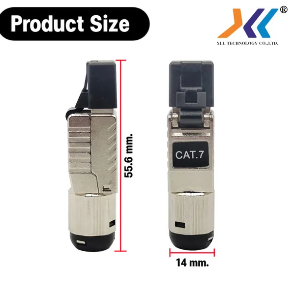  XLL หัวแลน RJ45 CAT7 Modular Shielded FTP Tool-free Plugs  image 3