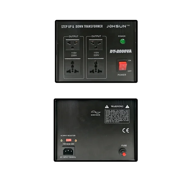 หม้อแปลงปรับแรงดันไฟฟ้า Step up & down transformer 220v-110v 2000w ยี่ห้อ JOHSUN image 4