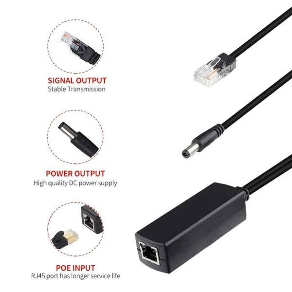XLL POE splitter 48v to 12v + LAN 10/100Mbps ตัวแยกไฟและสัญญาณเน็ต ใช้กับกล้องวงจรปิด image 7