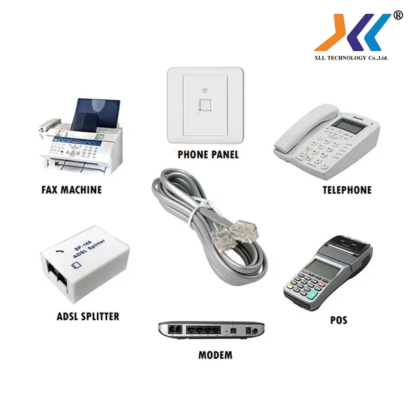 XLL สายโทรศัพท์ เข้าหัวสำเร็จรูป RJ11 Telephone Cable ยาว 1.5 เมตร image 4
